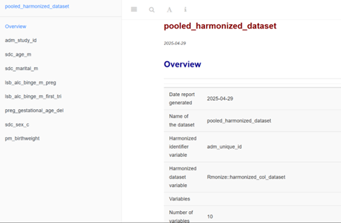 a) the Overview page